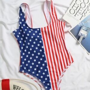New AMERICAN FLAG BATHING SUIT